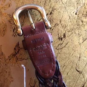 Coach braided British tan belt medium